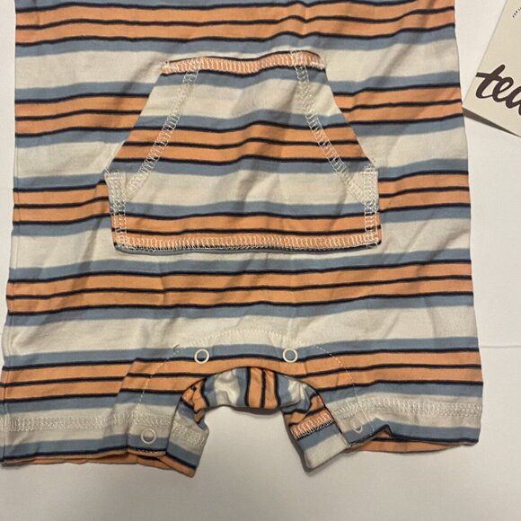 NWT Tea Collection Striped Romper Size 0-3 Months - Picture 3 of 5